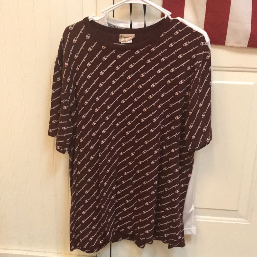 champion all over script tee